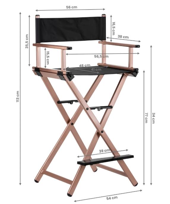 Make-up-Stuhl roségold – Bild 2