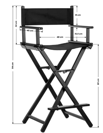 Make-up chair black Gabbiano - Image 2